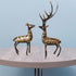 Brass Showpiece Deer Pair Statue With Black Finish 1.575kg