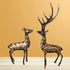 Brass Showpiece Deer Pair Statue With Black Finish 1.575kg