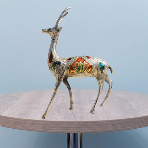 Brass Showpiece Deer Statue 0.62kg