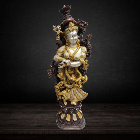 Brass Radha God Goddess Statue 15.27kg