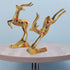 Brass Showpiece Running Deer Statue 0.4kg