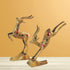 Brass Showpiece Running Deer Statue 0.4kg