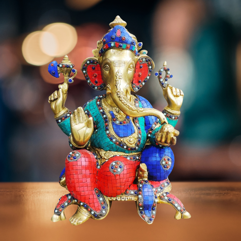 Brass Ganesh Ji Statue 19.178Kg