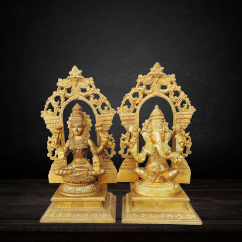 Brass Ganesh & Laxmi Statue 8.44kg