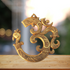 Brass Wall Hanging Om With Peacock Statue 2.57Kg