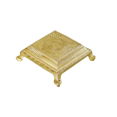 Brass Chowki For God Idol Statue 0.32kg
