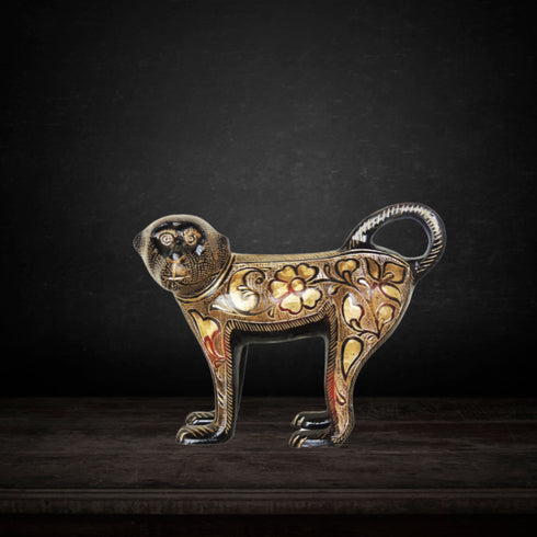 Brass Showpiece Monkey Bandar Statue 2.175kg