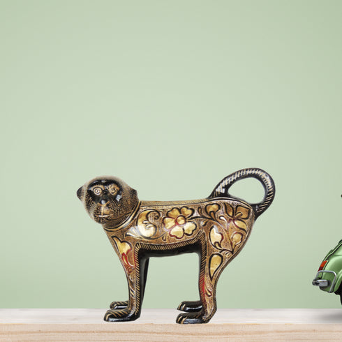 Brass Showpiece Monkey Bandar Statue 2.175kg