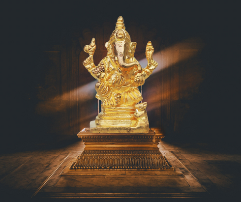 Brass Ganesh Ji God Idol Statue 0.41Kg