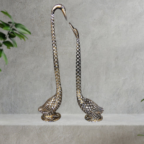 Brass Duck Pair Statue 0.92kg