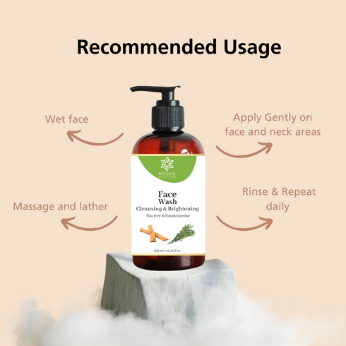 Natuur Tea Tree & Peppermint Face Wash Cleansing for Acne-Prone Skin