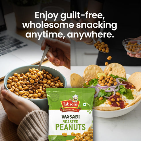 Jabsons Foods Wasabi Roasted Peanuts