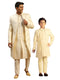 Vastramay Cream Mirror Baap Beta Combo Set