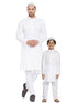 Vastramay White Baap Beta Kurta And Pyjama Set
