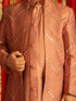 Vastramay Boys' Onion Pink And Cream Ethnic Mirror Combo Set