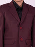 Vastramay Boy's Black And Maroon Shirt Blazer Waist Coat And Pant