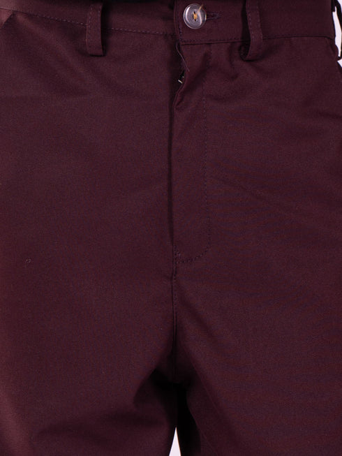 Vastramay Boy's Black And Maroon Shirt Blazer Waist Coat And Pant