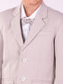 Vastramay Boy's White And Gray Shirt Blazer Waist Coat And Pant
