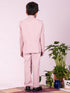 Vastramay Boy's White And Pink Shirt Blazer Waist Coat And Pant