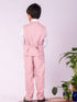 Vastramay Boy's White And Pink Shirt Blazer Waist Coat And Pant