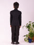 Vastramay Boy's Black Shirt Blazer And Pant