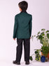 Vastramay Boy's Black And Green Shirt Blazer And Pant