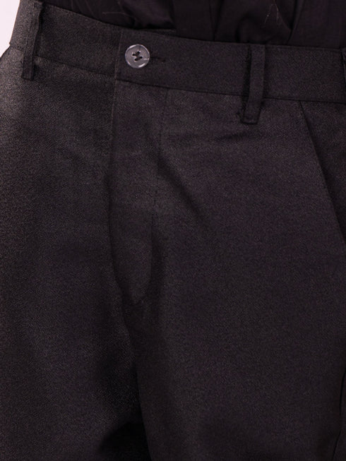 Vastramay Boy's Black And Green Shirt Blazer And Pant
