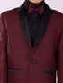 Vastramay Boy's Black And Maroon Shirt Blazer And Pant