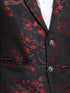Vastramay Boy's Black And Red Woven Design Blazer