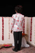 VASTRAMAY Boy's Peach Floral Print Blazer