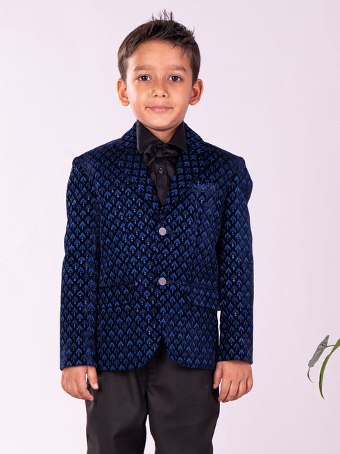 Vastramay Boy's Navy Blue Blazer