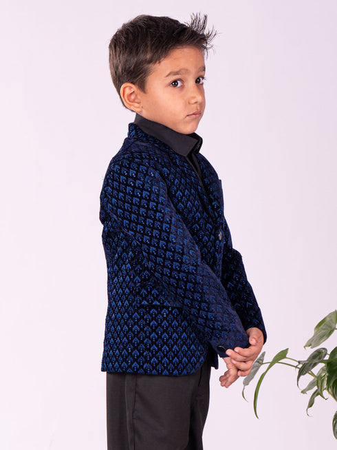 Vastramay Boy's Navy Blue Blazer