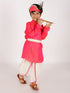 VASTRAMAY Boys' Pink And Cream Janmashtami Special Collection