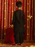 Vastramay Boys' Black Navratri Special Embroidered Dhoti Kurta Set