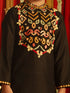 Vastramay Boys' Black Navratri Special Embroidered Dhoti Kurta Set