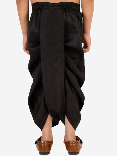 Vastramay Boy's Black Silk Blend Dhoti