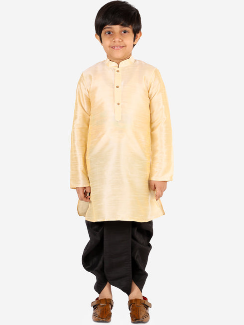 Vastramay Boy's Black Silk Blend Dhoti