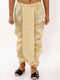Vastramay Boy's Gold Silk Blend Solid Dhoti
