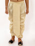 Vastramay Boy's Gold Silk Blend Solid Dhoti