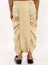 Vastramay Boy's Gold Silk Blend Solid Dhoti