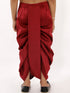 Vastramay Boy's Maroon Silk Blend Solid Dhoti