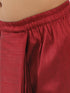 Vastramay Boy's Maroon Silk Blend Solid Dhoti
