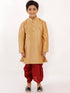 Vastramay Boy's Maroon Silk Blend Solid Dhoti