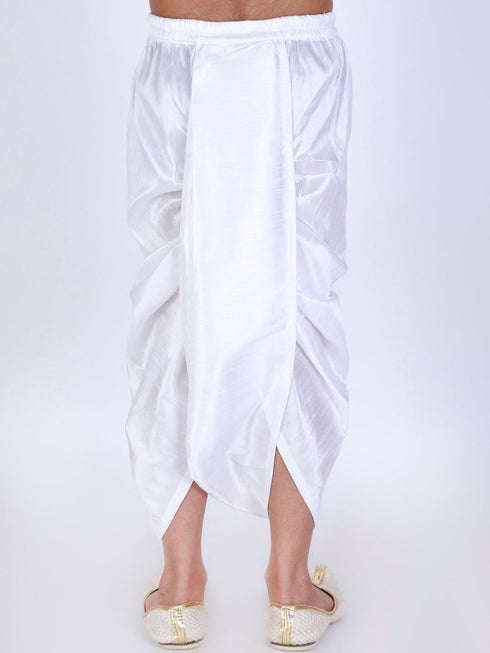 Vastramay Boys White Solid Dhoti Pants