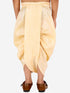 Vastramay Boy's Gold Silk Blend Embroidered Dhoti
