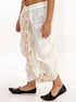 Vastramay Boy's Cream Silk Blend Embroidered Dhoti