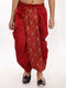 Vastramay Boy's Maroon Blend Embroidered Dhoti