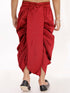 Vastramay Boy's Maroon Blend Embroidered Dhoti