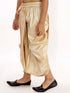 Vastramay Boy's Gold Silk Blend Embroidered Dhoti