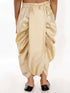 Vastramay Boy's Gold Silk Blend Embroidered Dhoti